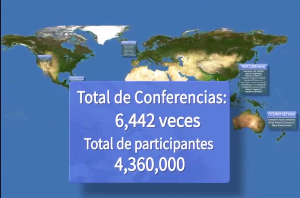 El resultado de las conferencias en todo el mundo "El Cambio de la Vida de los Participantes"