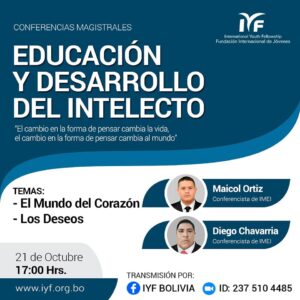 CICLO DE CONFERENCIAS DE EDUCACIÓN Y DESARROLLO DEL INTELECTO
