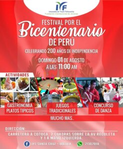 LA FUNDACIÓN IYF SANTA CRUZ RINDE HOMENAJE A LOS RESIDENTES DEL PERÚ POR SUS 200 AÑOS DE GRITO LIBERTARIO